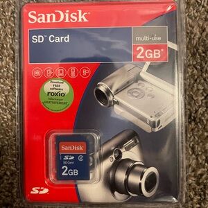 SanDisk 2GB SD Card - Red and Blue